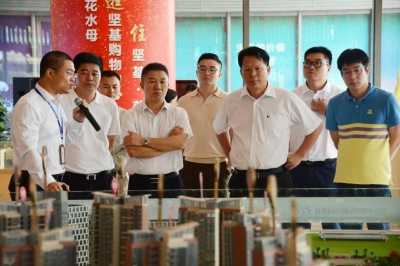 中國(guó)城投集團(tuán)、呈十投資公司到河源市商業(yè)中心參觀考察